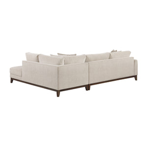 Evora Chenille Fabric 2-Piece Sectional with Right Chaise