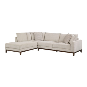 Evora Chenille Fabric 2-Piece Sectional with Left Chaise