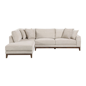 Evora Chenille Fabric 2-Piece Sectional with Left Chaise