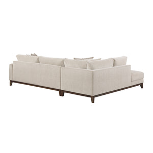 Evora Chenille Fabric 2-Piece Sectional with Left Chaise