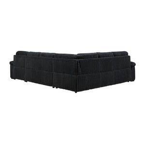 Oakmere Corduroy 3-Piece Sectional with Pull-out Bed, Right Side Chaise and Hidden Storage