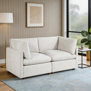 Solara Chenille Fabric Living Room Loveseat