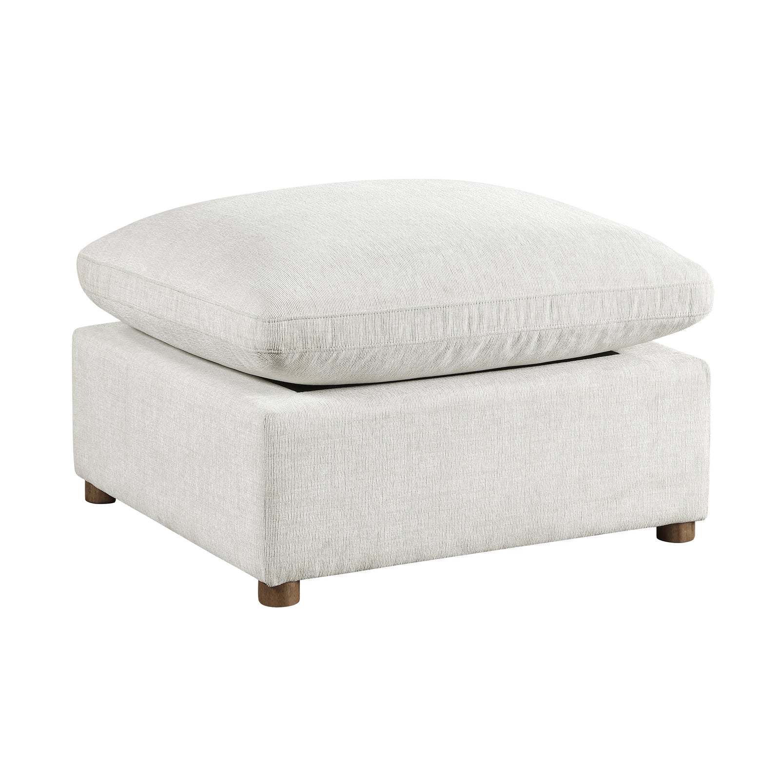 Solara Chenille Fabric Ottoman