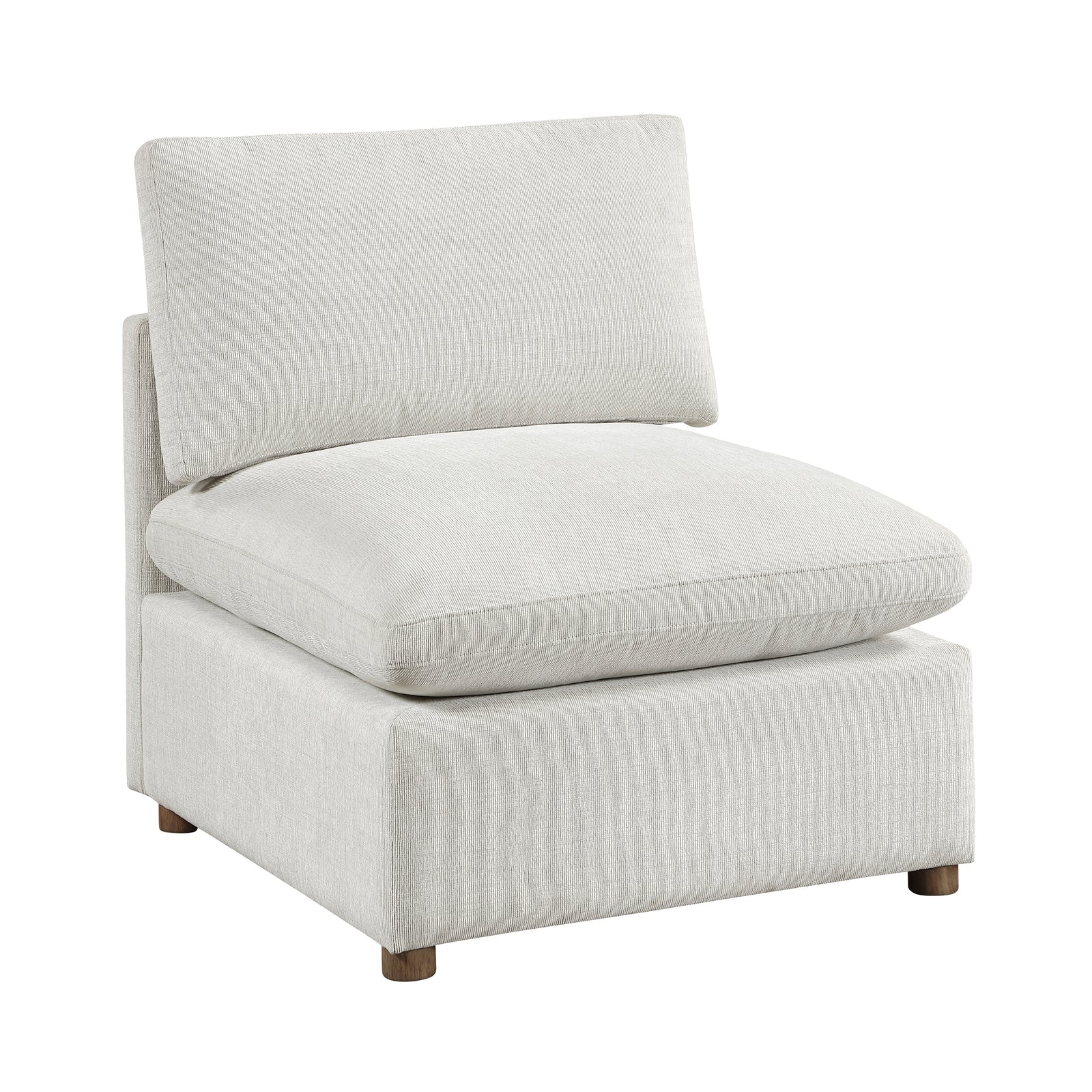 Solara Chenille Fabric Armless Chair
