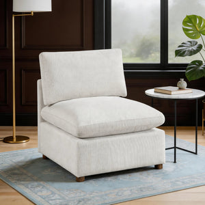 Solara Chenille Fabric Armless Chair