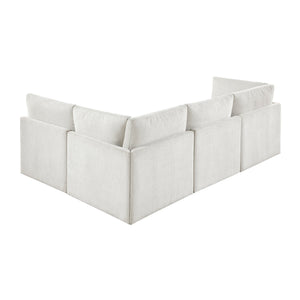 Solara Chenille Fabric 4-Piece Modular Sectional