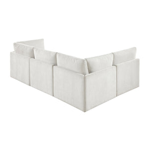 Solara Chenille Fabric 4-Piece Modular Sectional