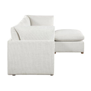 Solara Chenille Fabric 4-Piece Modular Sectional with Ottoman