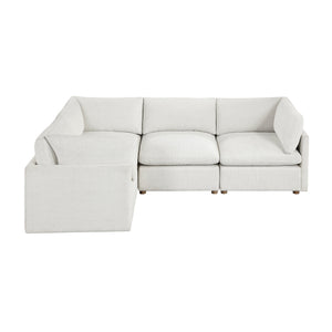 Solara Chenille Fabric 4-Piece Modular Sectional