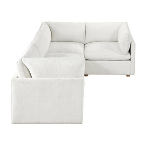 Solara Chenille Fabric 4-Piece Modular Sectional