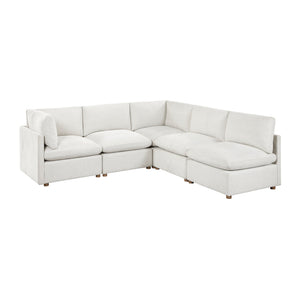 Solara Chenille Fabric 5-Piece Modular Sectional