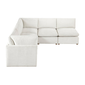 Solara Chenille Fabric 5-Piece Modular Sectional