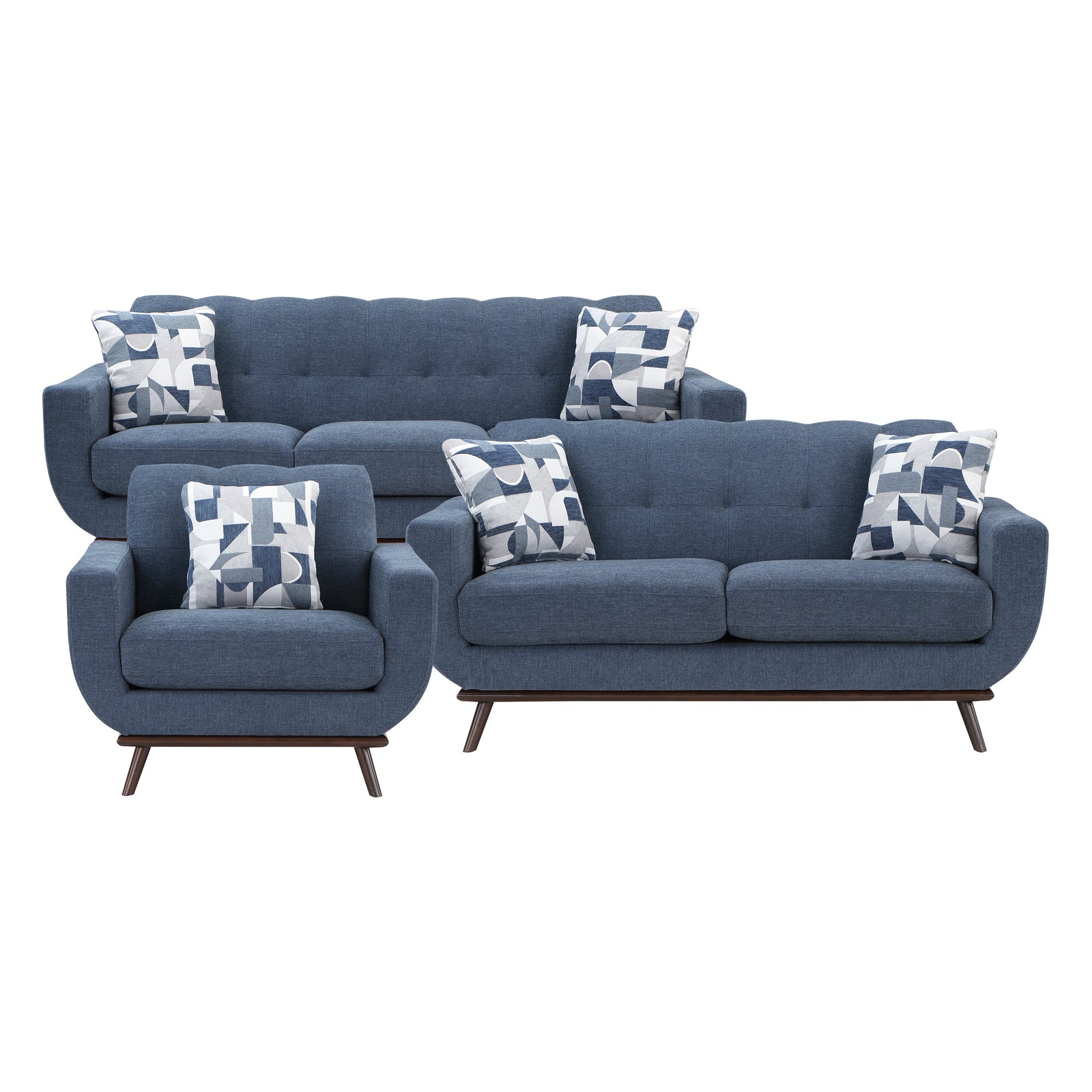 Tarsilla 3-Piece Chenille Living Room Sofa Set