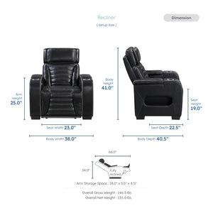 Arbor Leather Match Power Reclining Chair