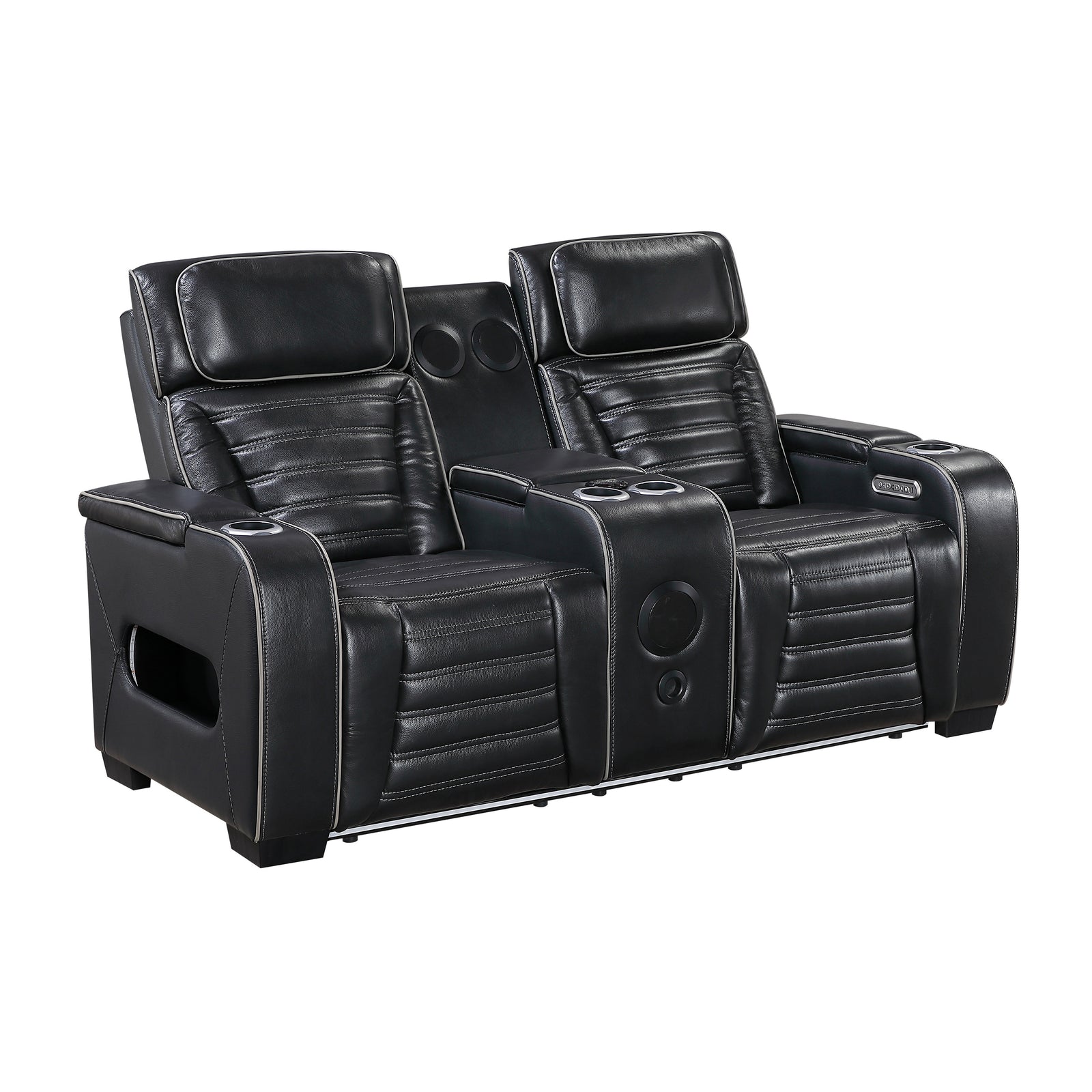 Arbor Leather Match Power Double Reclining Loveseat