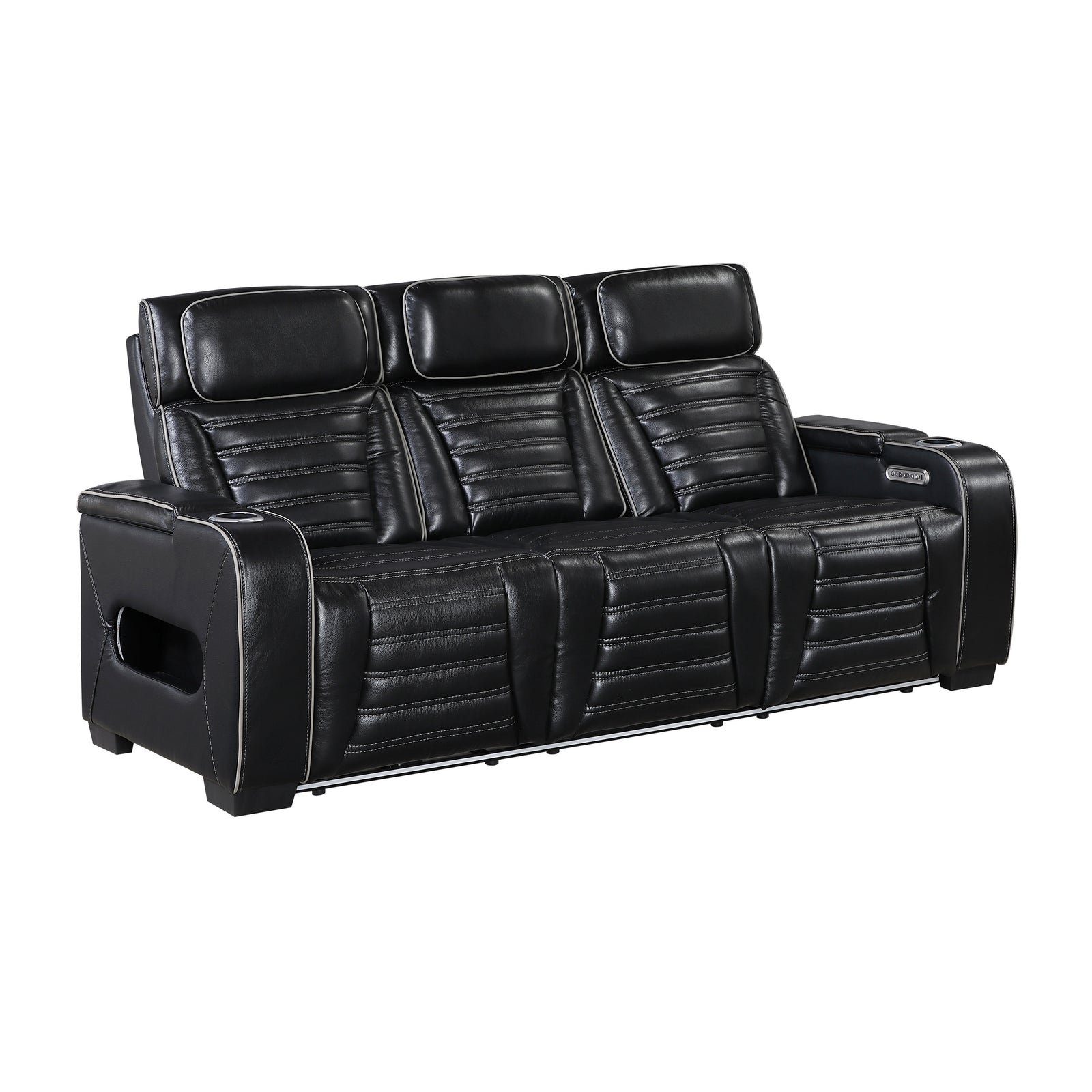 Arbor Leather Match Power Double Reclining Sofa