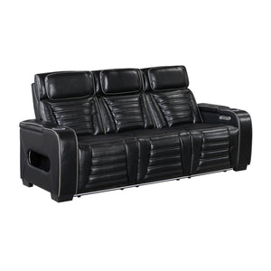 Arbor Leather Match Power Double Reclining Sofa