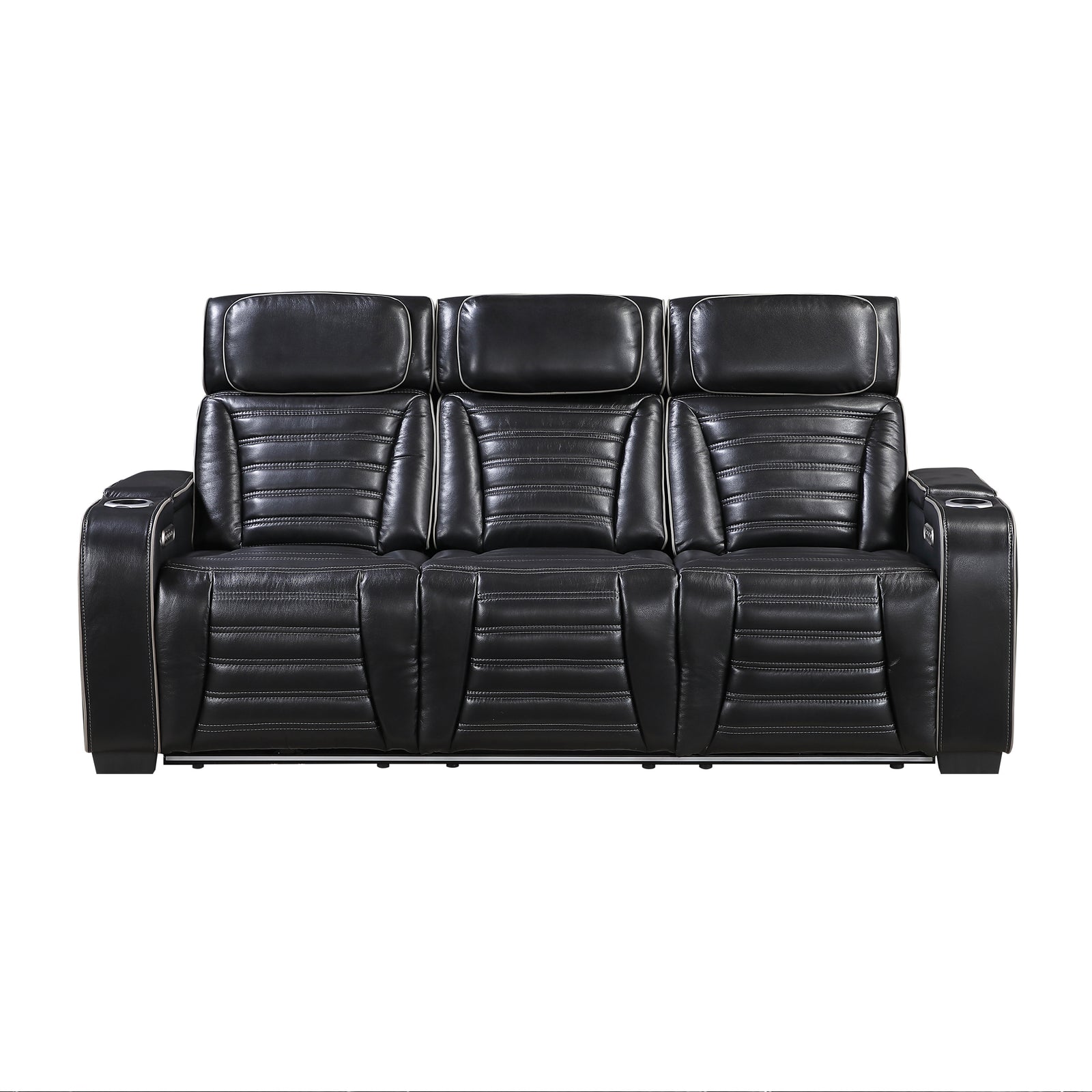 Arbor Leather Match Power Double Reclining Sofa