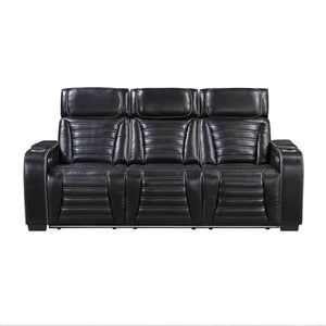 Arbor Leather Match Power Double Reclining Sofa