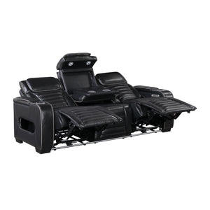 Arbor Leather Match Power Double Reclining Sofa
