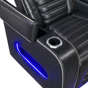 Arbor Leather Match Power Double Reclining Sofa