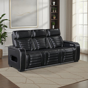 Arbor Leather Match Power Double Reclining Sofa
