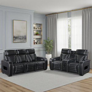 Arbor 2- Piece Leather Match Power Reclining Sofa Set