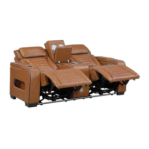Arbor Leather Match Power Double Reclining Loveseat