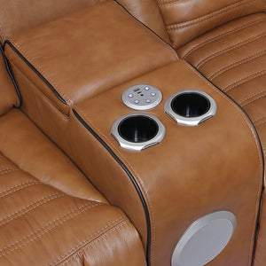 Arbor Leather Match Power Double Reclining Loveseat