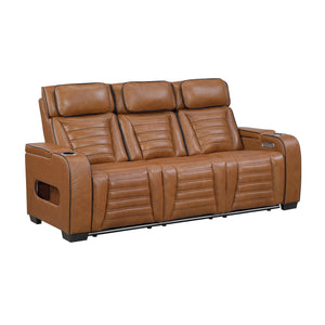 Arbor Leather Match Power Double Reclining Sofa