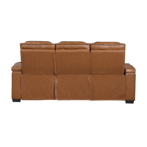 Arbor Leather Match Power Double Reclining Sofa