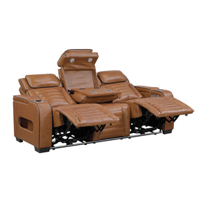 Arbor Leather Match Power Double Reclining Sofa