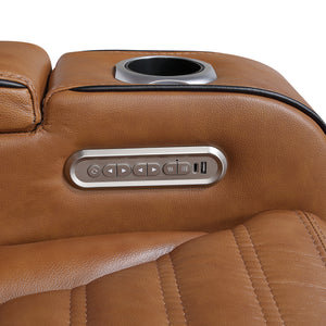 Arbor Leather Match Power Double Reclining Sofa