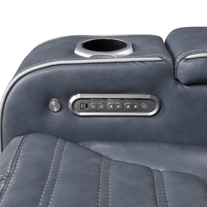 Arbor Leather Match Power Double Reclining Loveseat