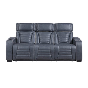 Arbor Leather Match Power Double Reclining Sofa