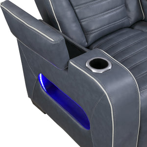 Arbor Leather Match Power Double Reclining Sofa