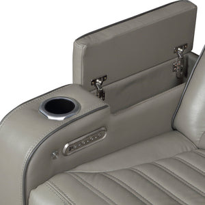 Arbor Leather Match Power Double Reclining Loveseat