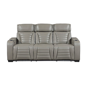 Arbor Leather Match Power Double Reclining Sofa