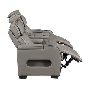 Arbor Leather Match Power Double Reclining Sofa