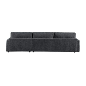 Neli Textured Fabric 2-Piece Sectional with Convertible Queen Sleeper and Right Side Chaise