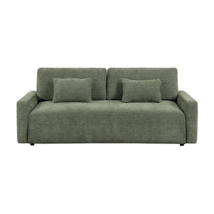Neli Textured Fabric Convertible Queen Sleeper Sofa with Charging Ports