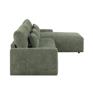 Neli Textured Fabric 2-Piece Sectional with Convertible Queen Sleeper and Right Side Chaise