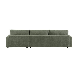 Neli Textured Fabric 2-Piece Sectional with Convertible Queen Sleeper and Right Side Chaise