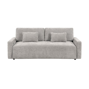 Neli Textured Fabric Convertible Queen Sleeper Sofa with Charging Ports