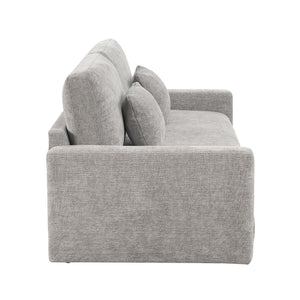 Neli Textured Fabric Convertible Queen Sleeper Sofa with Charging Ports