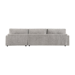 Neli Textured Fabric 2-Piece Sectional with Convertible Queen Sleeper and Right Side Chaise