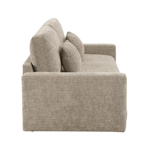 Neli Textured Fabric Convertible Queen Sleeper Sofa with Charging Ports