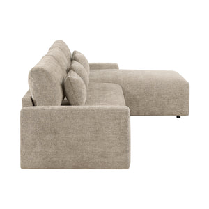 Neli Textured Fabric 2-Piece Sectional with Convertible Queen Sleeper and Right Side Chaise