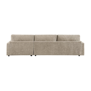 Neli Textured Fabric 2-Piece Sectional with Convertible Queen Sleeper and Right Side Chaise
