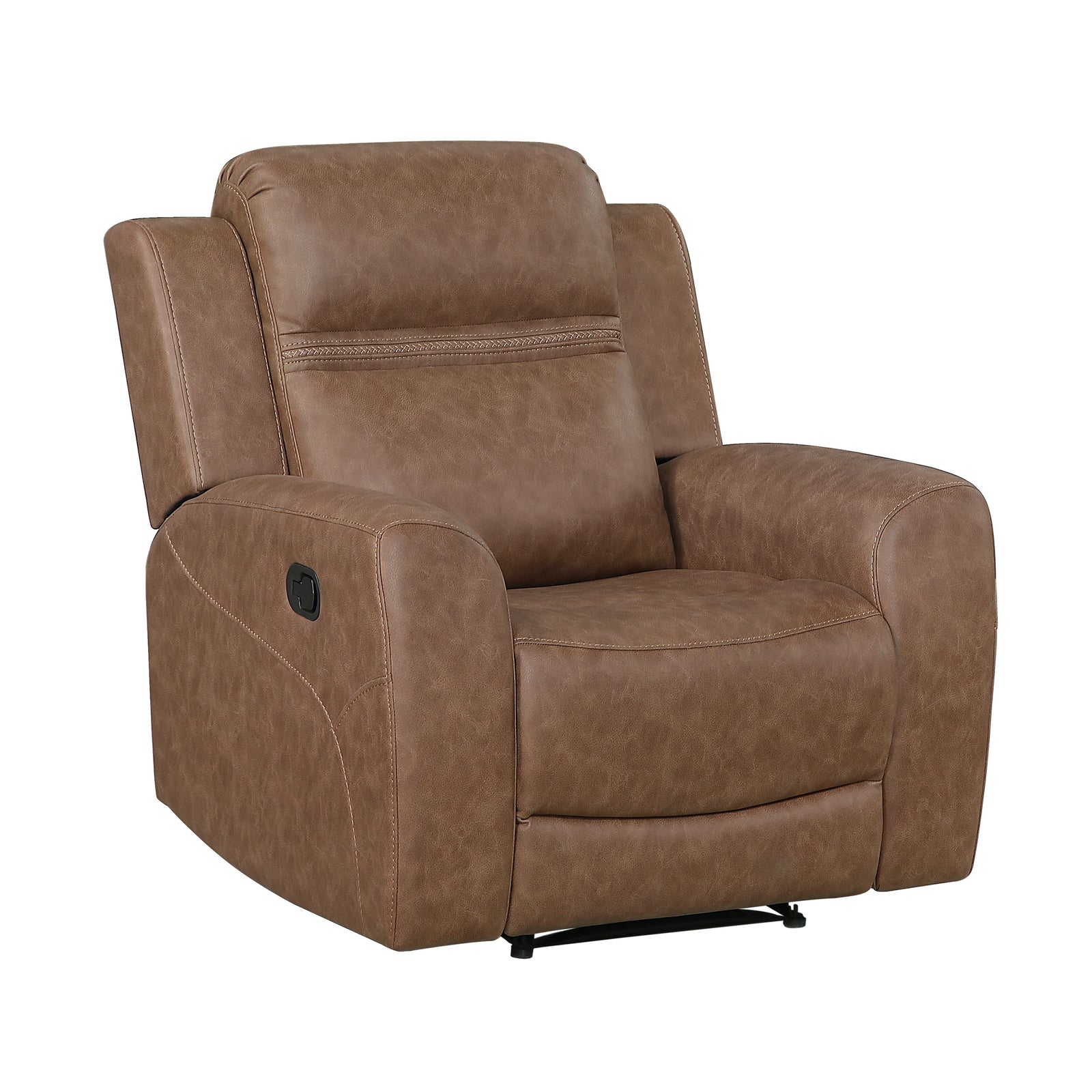 Elara Polished Microfiber Manual Reclining Chair